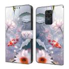 For Xiaomi Redmi Note 9/10X 4G Crystal Painted Leather Phone case(Koi) - 1