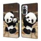 For Xiaomi Redmi Note 10 Pro Crystal Painted Leather Phone case(Panda) - 1