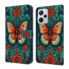 For Xiaomi Redmi Note 12 Pro 5G Global Crystal Painted Leather Phone case(Flower Butterfly) - 1