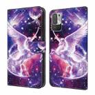 For Xiaomi Redmi Note 10 4G Crystal Painted Leather Phone case(Unicorn) - 1