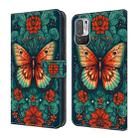 For Xiaomi Redmi Note 10 4G Crystal Painted Leather Phone case(Flower Butterfly) - 1