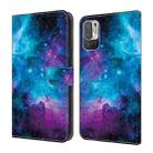 For Xiaomi Redmi Note 10 4G Crystal Painted Leather Phone case(Starry Sky) - 1