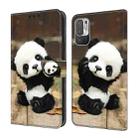 For Xiaomi Redmi Note 10 4G Crystal Painted Leather Phone case(Panda) - 1
