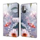 For Xiaomi Redmi Note 10 5G Crystal Painted Leather Phone case(Koi) - 1