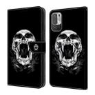 For Xiaomi Redmi Note 10 5G Crystal Painted Leather Phone case(Skull) - 1