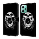 For Xiaomi Redmi Note 12 4G Global Crystal Painted Leather Phone case(Skull) - 1