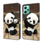 For Xiaomi Redmi Note 12 4G Global Crystal Painted Leather Phone case(Panda) - 1
