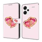 For Xiaomi Redmi Note 13 4G Crystal Painted Leather Phone case(Love Peach) - 1