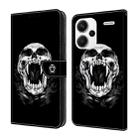 For Xiaomi Redmi Note 13 4G Crystal Painted Leather Phone case(Skull) - 1