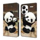 For Xiaomi Redmi Note 13 4G Crystal Painted Leather Phone case(Panda) - 1