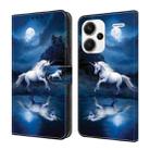 For Xiaomi Redmi Note 13 Pro 5G Crystal Painted Leather Phone case(White Horse) - 1