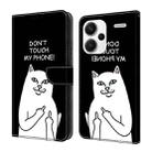 For Xiaomi Redmi Note 13 Pro 5G Crystal Painted Leather Phone case(Dont Touch My Phone) - 1