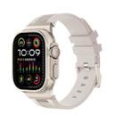 For Apple Watch Ultra 2 49mm Loners Liquid Silicone Watch Band(Titanium Starlight) - 1