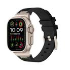 For Apple Watch Ultra 49mm Loners Liquid Silicone Watch Band(Titanium Black) - 1