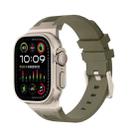 For Apple Watch Ultra 49mm Loners Liquid Silicone Watch Band(Titanium Green) - 1