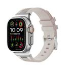 For Apple Watch Ultra 49mm Loners Liquid Silicone Watch Band(Silver Starlight) - 1