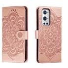 For OnePlus 9 Pro Sun Mandala Embossing Pattern Phone Leather Case(Rose Gold) - 1