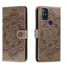 For OnePlus Nord N10 5G Sun Mandala Embossing Pattern Phone Leather Case(Grey) - 1