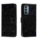 For OnePlus Nord N200 5G Sun Mandala Embossing Pattern Phone Leather Case(Black) - 1