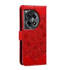 For OnePlus Ace 3 Sun Mandala Embossing Pattern Phone Leather Case(Red) - 3