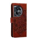 For OnePlus Ace 3 Sun Mandala Embossing Pattern Phone Leather Case(Brown) - 3