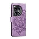 For OnePlus Ace 3 Sun Mandala Embossing Pattern Phone Leather Case(Purple) - 3