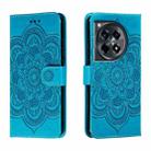 For OnePlus Ace 3 Sun Mandala Embossing Pattern Phone Leather Case(Blue) - 1