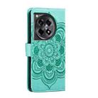 For OnePlus Ace 3 Sun Mandala Embossing Pattern Phone Leather Case(Green) - 3