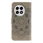 For OnePlus 13 Sun Mandala Embossing Pattern Phone Leather Case(Grey) - 3