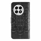 For OnePlus 13 Sun Mandala Embossing Pattern Phone Leather Case(Black) - 3