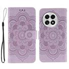 For OnePlus 13 Sun Mandala Embossing Pattern Phone Leather Case(Purple) - 1