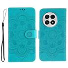 For OnePlus 13 Sun Mandala Embossing Pattern Phone Leather Case(Blue) - 1