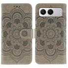 For OnePlus Nord 4 Sun Mandala Embossing Pattern Phone Leather Case(Grey) - 1