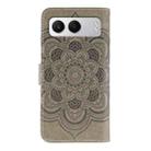 For OnePlus Nord 4 Sun Mandala Embossing Pattern Phone Leather Case(Grey) - 3