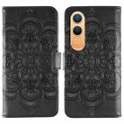 For OnePlus Nord CE4 Lite Global Sun Mandala Embossing Pattern Phone Leather Case(Black) - 1