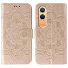 For OnePlus Nord CE4 Lite Global Sun Mandala Embossing Pattern Phone Leather Case(Rose Gold) - 1