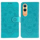 For OnePlus Nord CE4 Lite Global Sun Mandala Embossing Pattern Phone Leather Case(Blue) - 1