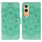 For OnePlus Nord CE4 Lite Global Sun Mandala Embossing Pattern Phone Leather Case(Green) - 1
