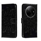 For Xiaomi Redmi A3 Sun Mandala Embossing Pattern Phone Leather Case(Black) - 1