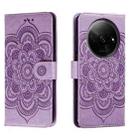 For Xiaomi Redmi A3 Sun Mandala Embossing Pattern Phone Leather Case(Purple) - 1