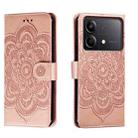 For Xiaomi Redmi Note 13R Pro Sun Mandala Embossing Pattern Phone Leather Case(Rose Gold) - 1