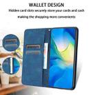 For Samsung Galaxy S21+ 5G Retro Elephant Embossed Leather Phone Case(Blue) - 3