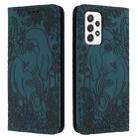 For Samsung Galaxy A53 Retro Elephant Embossed Leather Phone Case(Green) - 1