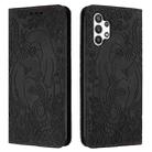 For Samsung Galaxy A32 5G Retro Elephant Embossed Leather Phone Case(Black) - 1