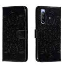 For Sony Xperia 10 III Sun Mandala Embossing Pattern Phone Leather Case(Black) - 1