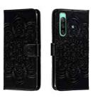 For Sony Xperia 10 IV Sun Mandala Embossing Pattern Phone Leather Case(Black) - 1