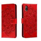 For Sony Xperia Ace III Sun Mandala Embossing Pattern Phone Leather Case(Red) - 1