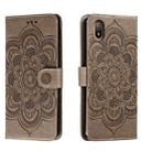 For Sony Xperia Ace III Sun Mandala Embossing Pattern Phone Leather Case(Grey) - 1