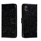 For Sony Xperia Ace III Sun Mandala Embossing Pattern Phone Leather Case(Black) - 1