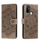 For OPPO A53 2020 Sun Mandala Embossing Pattern Phone Leather Case(Grey) - 1